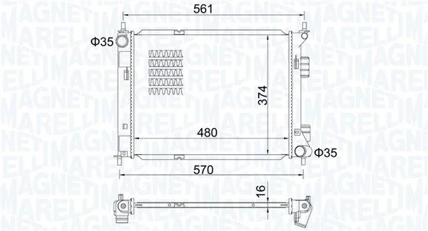 Hladilnik, hlajenje motorja MAGNETI MARELLI 350213204500