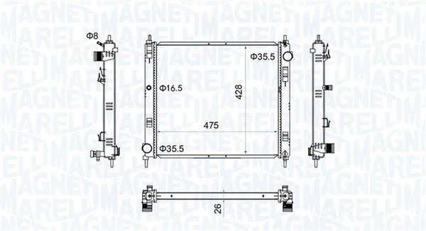Hladilnik, hlajenje motorja MAGNETI MARELLI 350213205500