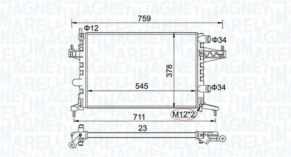 Hladilnik, hlajenje motorja MAGNETI MARELLI 350213829000