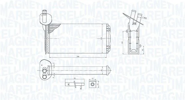 Izmenjevalnik toplote, notranje ogrevanje MAGNETI MARELLI 350218410000