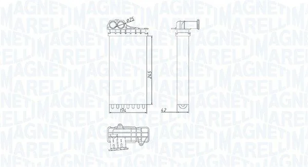 Izmenjevalnik toplote, notranje ogrevanje MAGNETI MARELLI 350218436000
