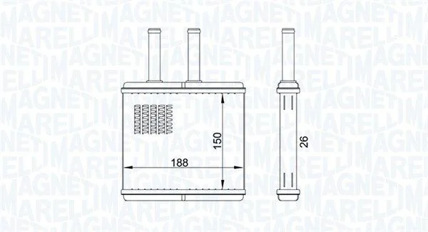 Izmenjevalnik toplote, notranje ogrevanje MAGNETI MARELLI 350218437000