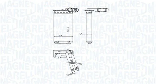 Izmenjevalnik toplote, notranje ogrevanje MAGNETI MARELLI 350218445000