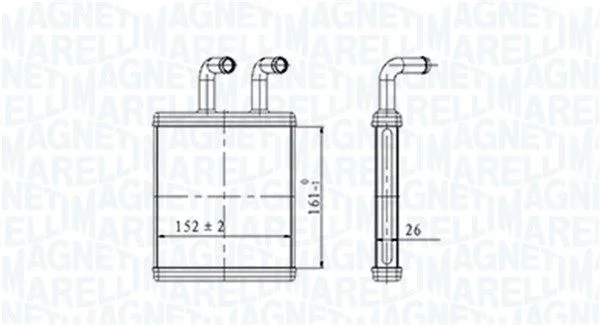 Izmenjevalnik toplote, notranje ogrevanje MAGNETI MARELLI 350218454000