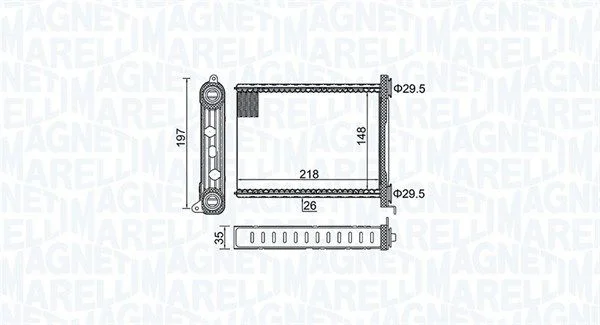 Izmenjevalnik toplote, notranje ogrevanje MAGNETI MARELLI 350218464000