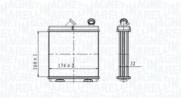 Heat Exchanger, interior heating MAGNETI MARELLI 350218465000
