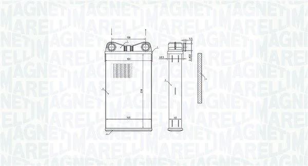 Izmenjevalnik toplote, notranje ogrevanje MAGNETI MARELLI 350218472000
