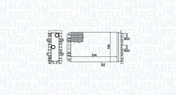 Izmenjevalnik toplote, notranje ogrevanje MAGNETI MARELLI 350218475000