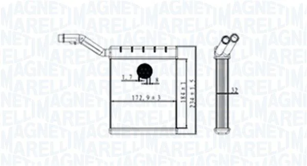 Izmenjevalnik toplote, notranje ogrevanje MAGNETI MARELLI 350218480000