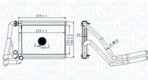 Izmenjevalnik toplote, notranje ogrevanje MAGNETI MARELLI 350218488000