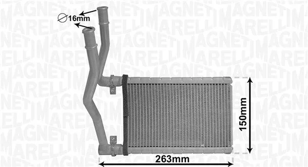 Izmenjevalnik toplote, notranje ogrevanje MAGNETI MARELLI 350218490000
