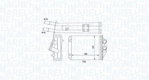 Izmenjevalnik toplote, notranje ogrevanje MAGNETI MARELLI 350218491000