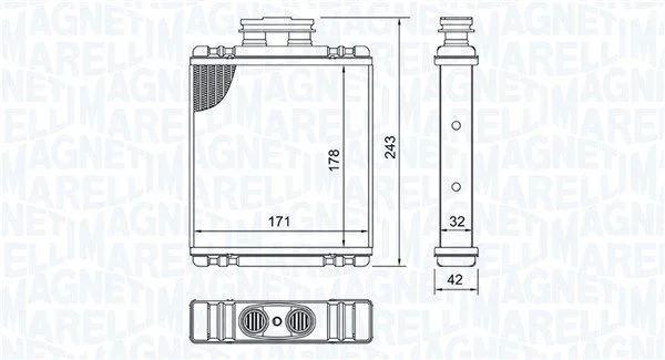 Izmenjevalnik toplote, notranje ogrevanje MAGNETI MARELLI 350218517000