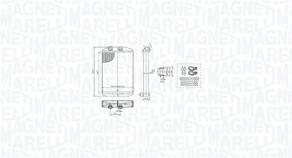 Izmenjevalnik toplote, notranje ogrevanje MAGNETI MARELLI 350218519000