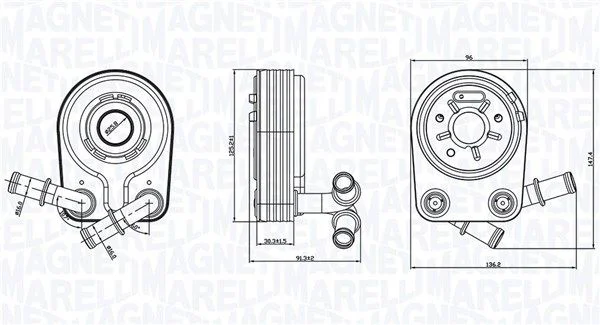 Hladilnik olja, motorno olje MAGNETI MARELLI 350300000100