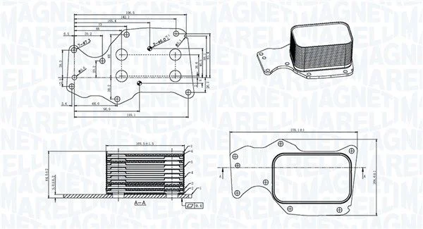 Hladilnik olja, motorno olje MAGNETI MARELLI 350300004400