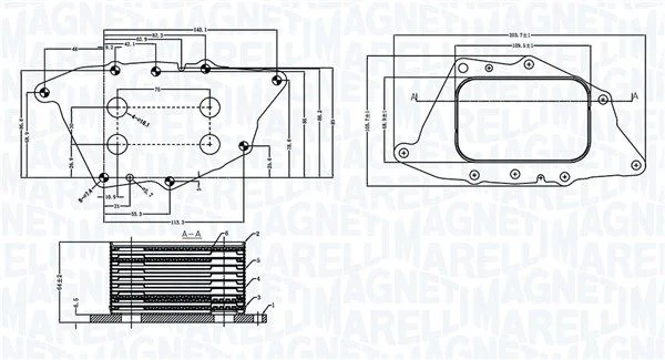 Hladilnik olja, motorno olje MAGNETI MARELLI 350300004900