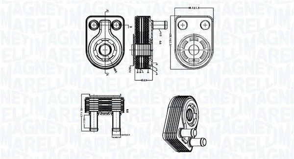 Hladilnik olja, motorno olje MAGNETI MARELLI 350300005500