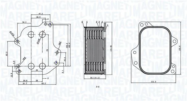 Hladilnik olja, motorno olje MAGNETI MARELLI 350300005700