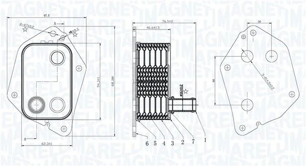 Hladilnik olja, motorno olje MAGNETI MARELLI 350300006000