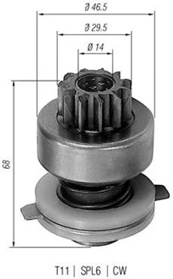 Zobnik, zaganjalnik MAGNETI MARELLI 940113020048