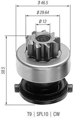 Zobnik, zaganjalnik MAGNETI MARELLI 940113020136
