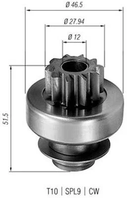 Zobnik, zaganjalnik MAGNETI MARELLI 940113020227