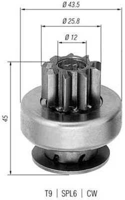 Zobnik, zaganjalnik MAGNETI MARELLI 940113020237