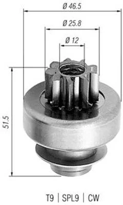 Zobnik, zaganjalnik MAGNETI MARELLI 940113020240