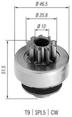 Zobnik, zaganjalnik MAGNETI MARELLI 940113020248