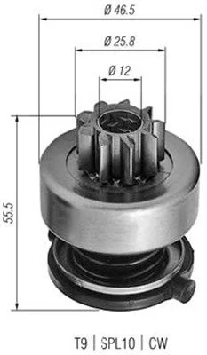 Zobnik, zaganjalnik MAGNETI MARELLI 940113020254