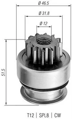 Zobnik, zaganjalnik MAGNETI MARELLI 940113020261