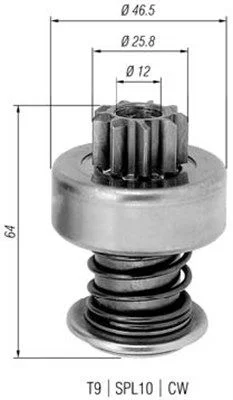 Zobnik, zaganjalnik MAGNETI MARELLI 940113020278