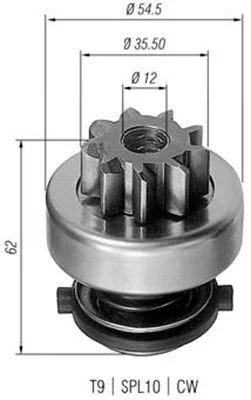 Pinion, starter MAGNETI MARELLI 940113020282