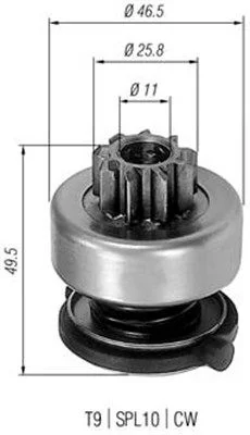 Zobnik, zaganjalnik MAGNETI MARELLI 940113020301