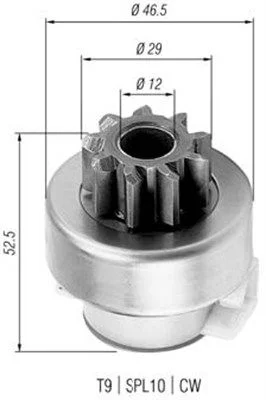 Zobnik, zaganjalnik MAGNETI MARELLI 940113020325