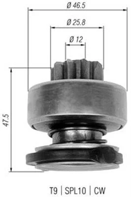 Zobnik, zaganjalnik MAGNETI MARELLI 940113020329