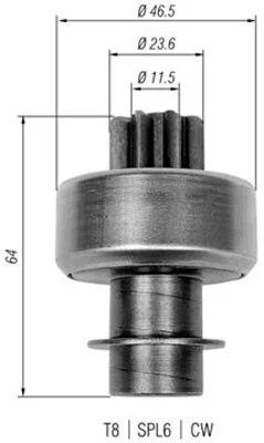 Zobnik, zaganjalnik MAGNETI MARELLI 940113020336