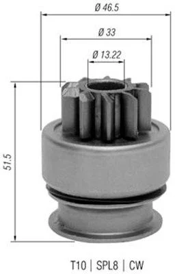 Zobnik, zaganjalnik MAGNETI MARELLI 940113020348