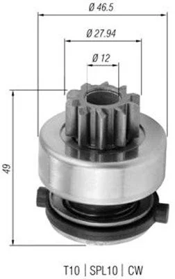 Zobnik, zaganjalnik MAGNETI MARELLI 940113020357