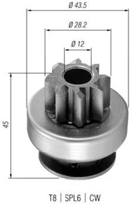 Zobnik, zaganjalnik MAGNETI MARELLI 940113020362