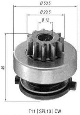 Zobnik, zaganjalnik MAGNETI MARELLI 940113020366