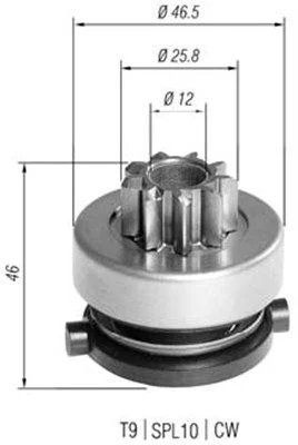 Zobnik, zaganjalnik MAGNETI MARELLI 940113020389