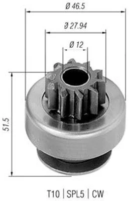 Zobnik, zaganjalnik MAGNETI MARELLI 940113020424