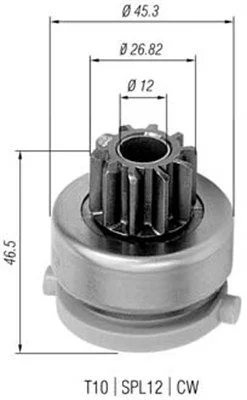 Zobnik, zaganjalnik MAGNETI MARELLI 940113020439