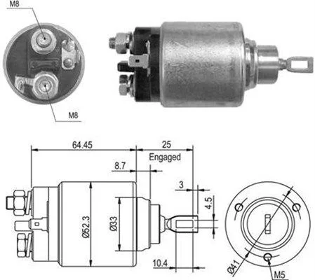 Solenoid Switch, starter MAGNETI MARELLI 940113050012