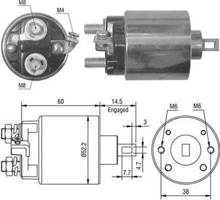 Solenoid Switch, starter MAGNETI MARELLI 940113050022
