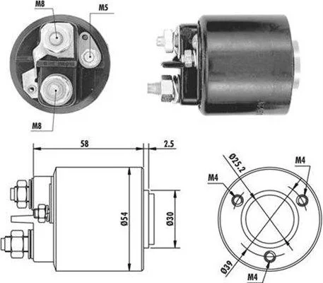 Solenoid Switch, starter MAGNETI MARELLI 940113050059