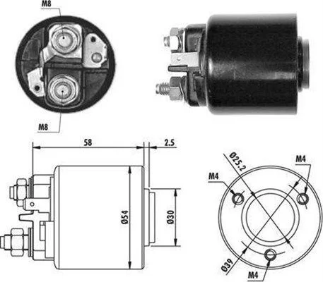 Solenoid Switch, starter MAGNETI MARELLI 940113050060
