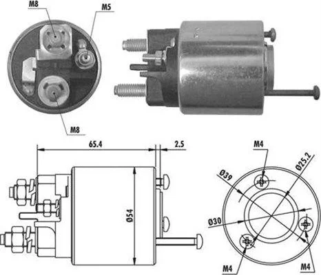 Solenoid Switch, starter MAGNETI MARELLI 940113050066